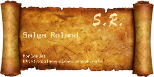 Salga Roland névjegykártya